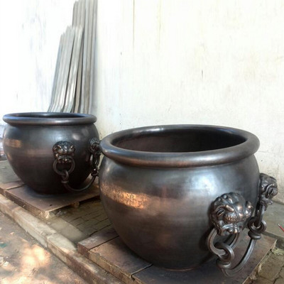 寺庙水缸 铜水缸生产厂家 仿古大缸 纯铜流水鱼缸 景观鱼缸 优质铜水缸铸造